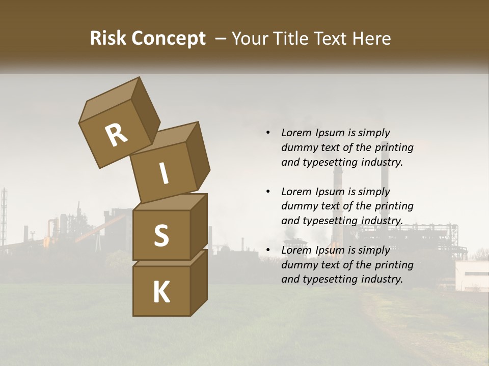 Danger Silhouette Industry PowerPoint Template