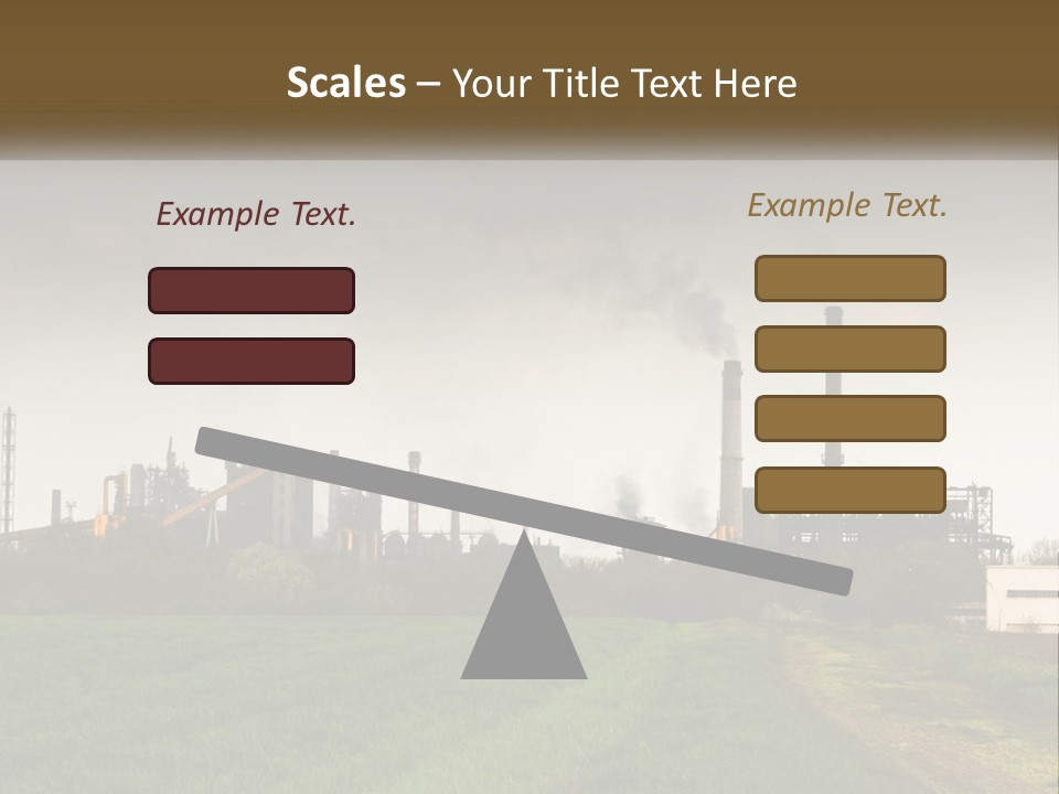 Danger Silhouette Industry PowerPoint Template