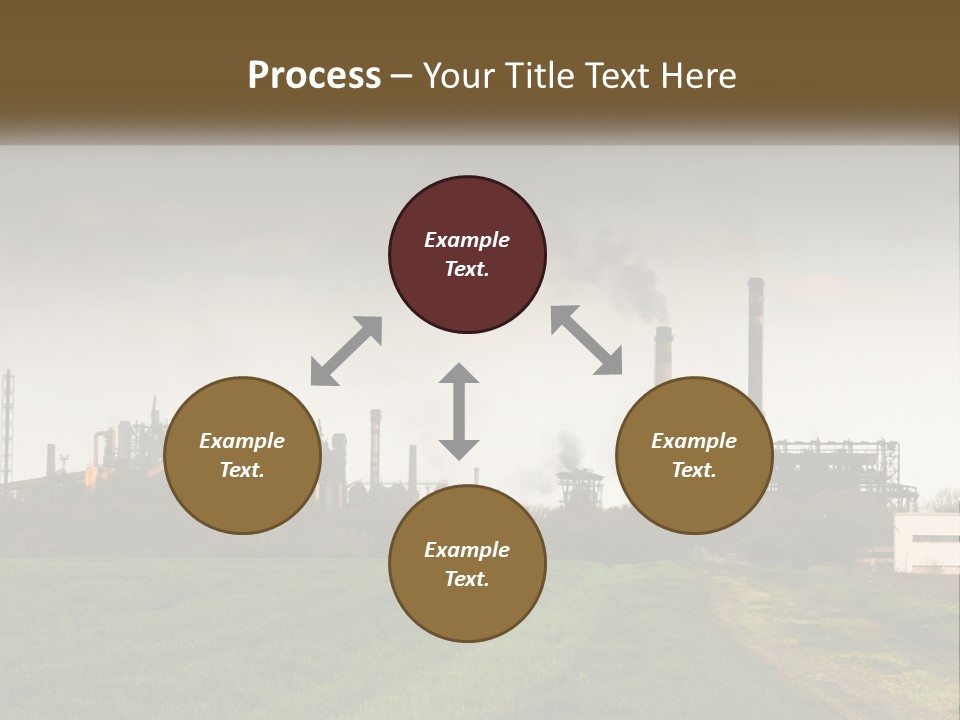 Danger Silhouette Industry PowerPoint Template