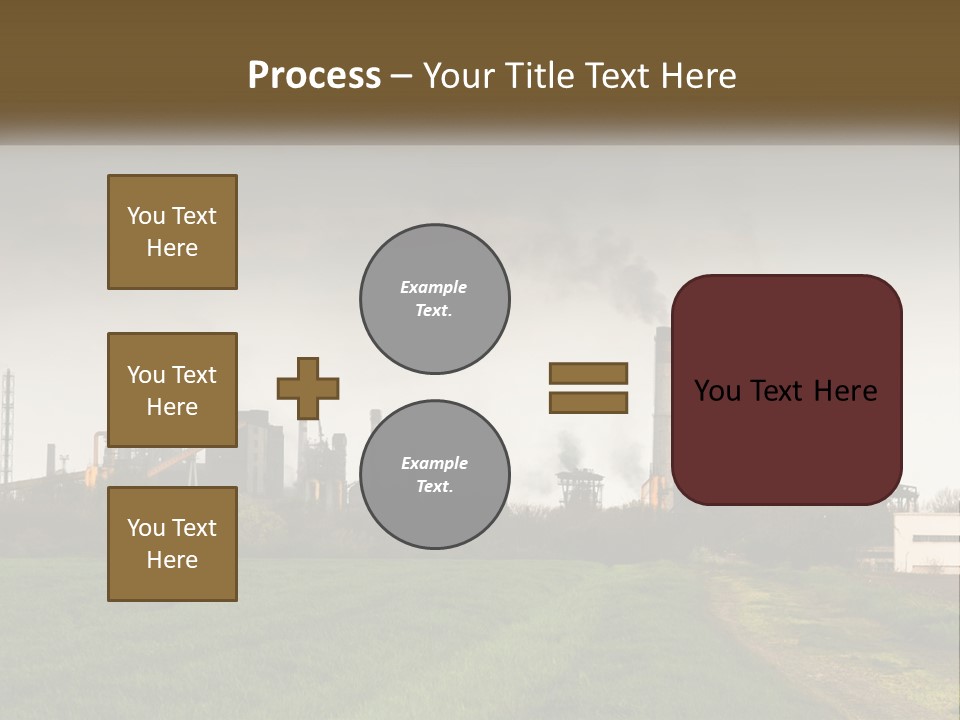 Danger Silhouette Industry PowerPoint Template