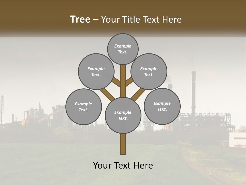 Danger Silhouette Industry PowerPoint Template