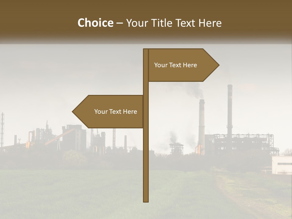 Danger Silhouette Industry PowerPoint Template