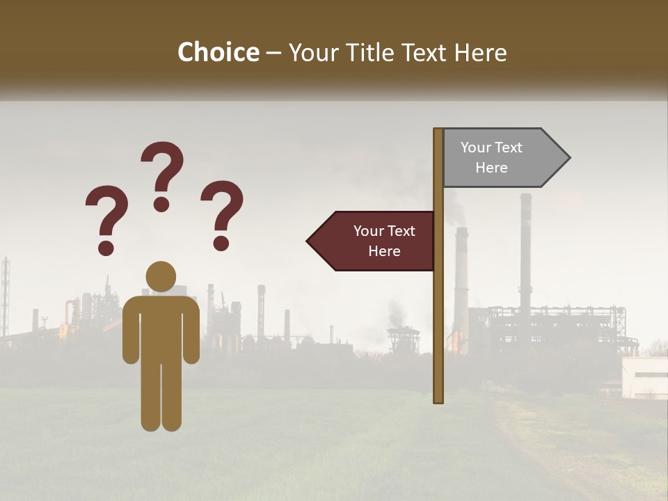Danger Silhouette Industry PowerPoint Template