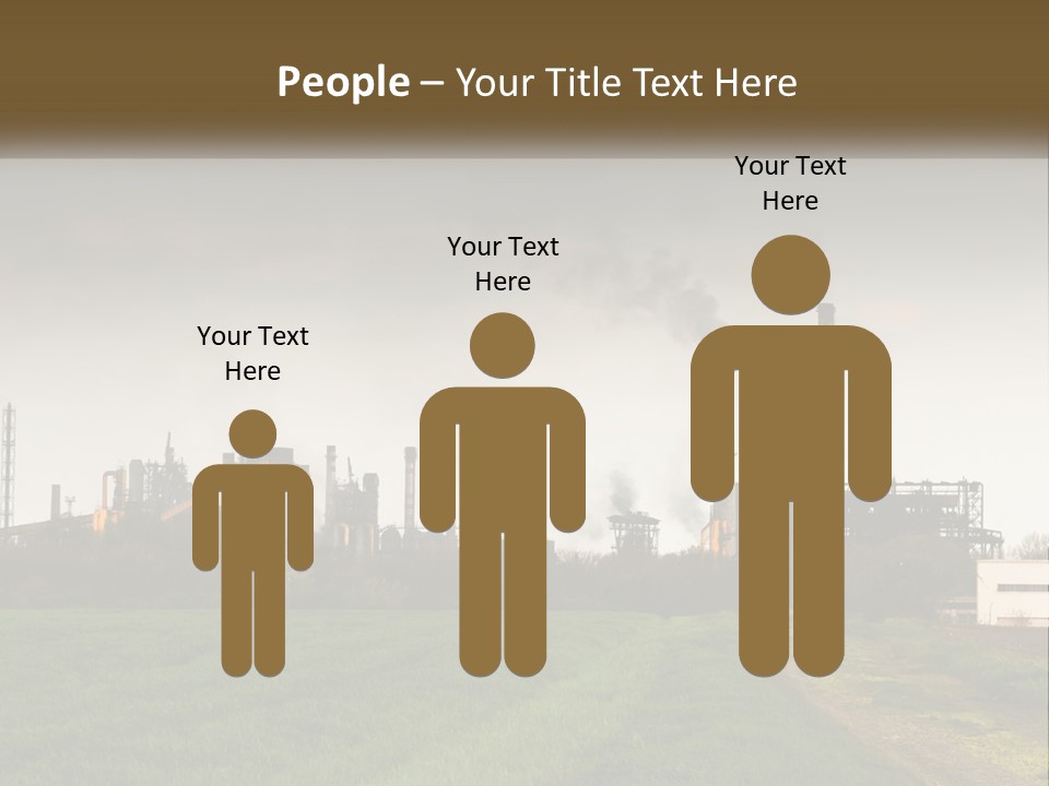 Danger Silhouette Industry PowerPoint Template