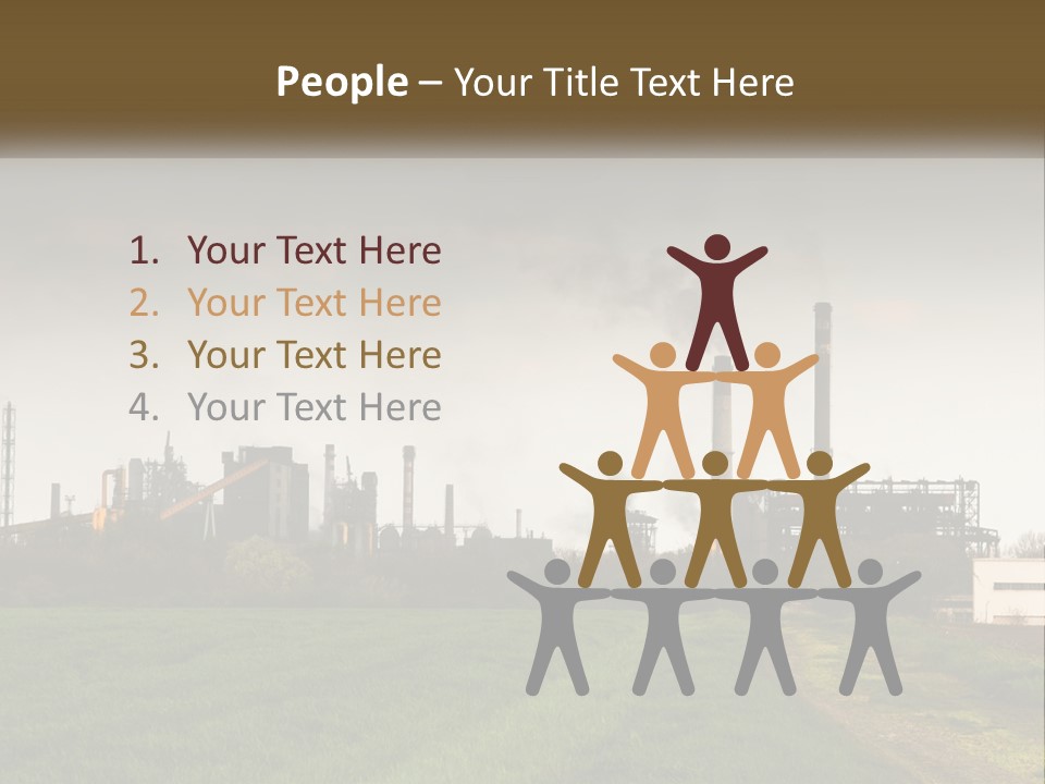 Danger Silhouette Industry PowerPoint Template