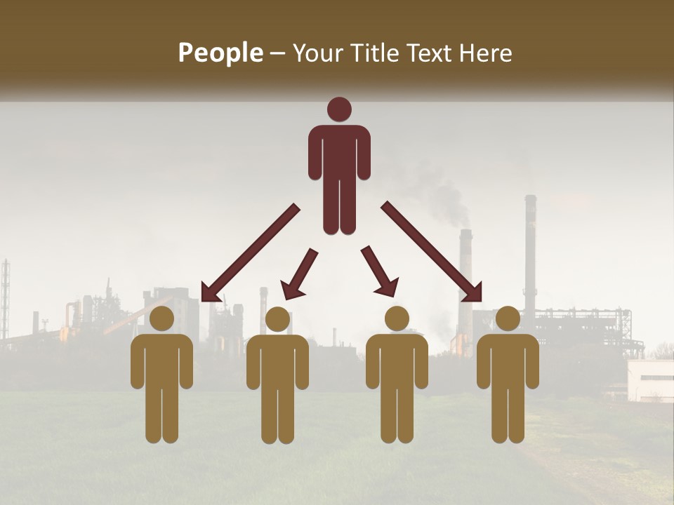 Danger Silhouette Industry PowerPoint Template