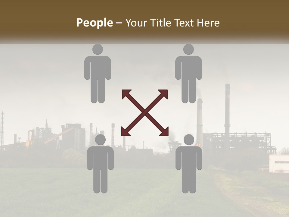 Danger Silhouette Industry PowerPoint Template