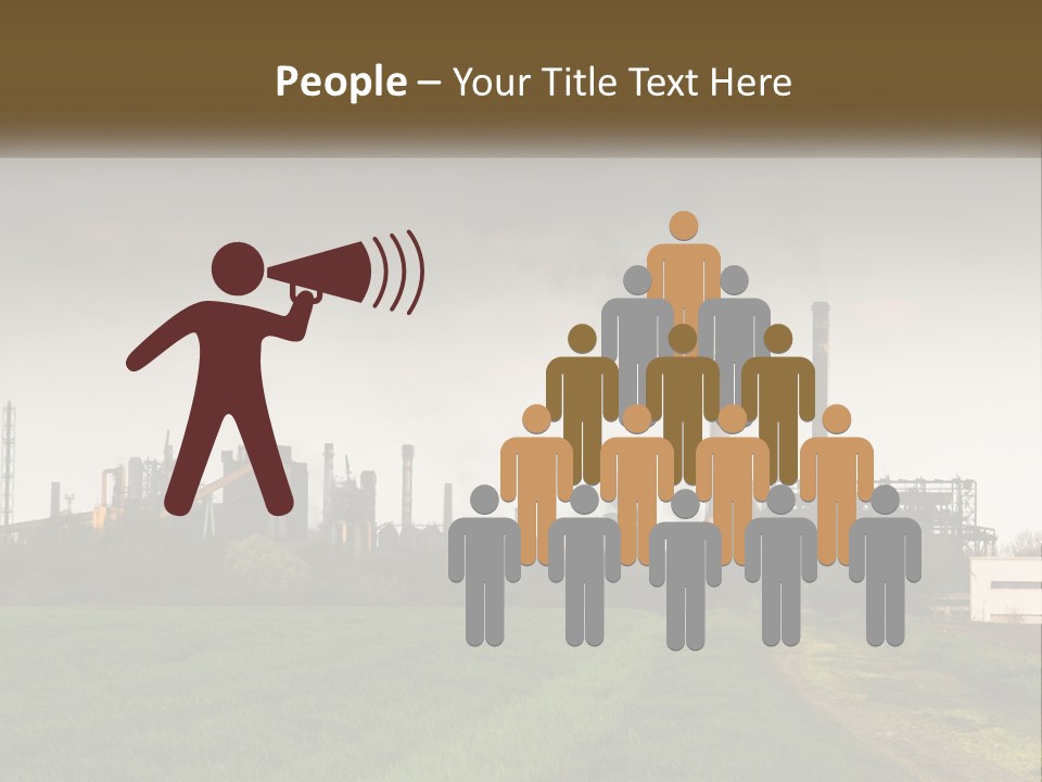 Danger Silhouette Industry PowerPoint Template