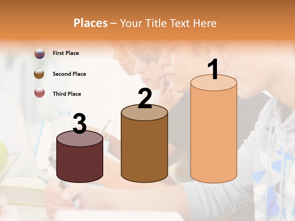 A Group Of People Sitting At A Table With A Laptop PowerPoint Template