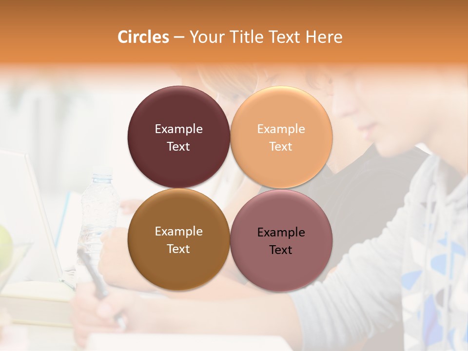 A Group Of People Sitting At A Table With A Laptop PowerPoint Template