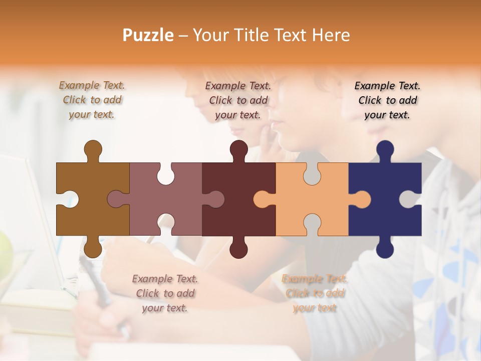 A Group Of People Sitting At A Table With A Laptop PowerPoint Template