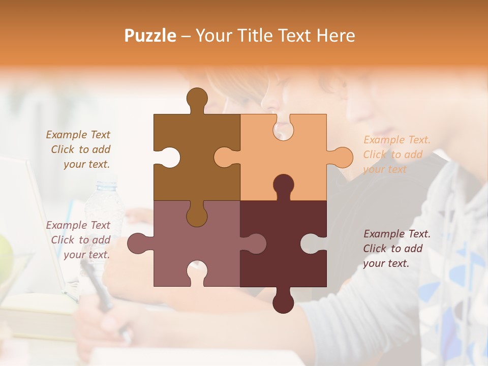 A Group Of People Sitting At A Table With A Laptop PowerPoint Template