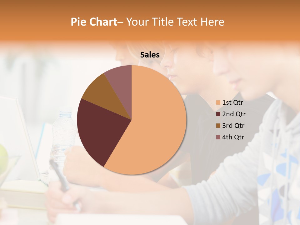 A Group Of People Sitting At A Table With A Laptop PowerPoint Template