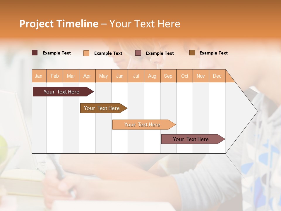 A Group Of People Sitting At A Table With A Laptop PowerPoint Template