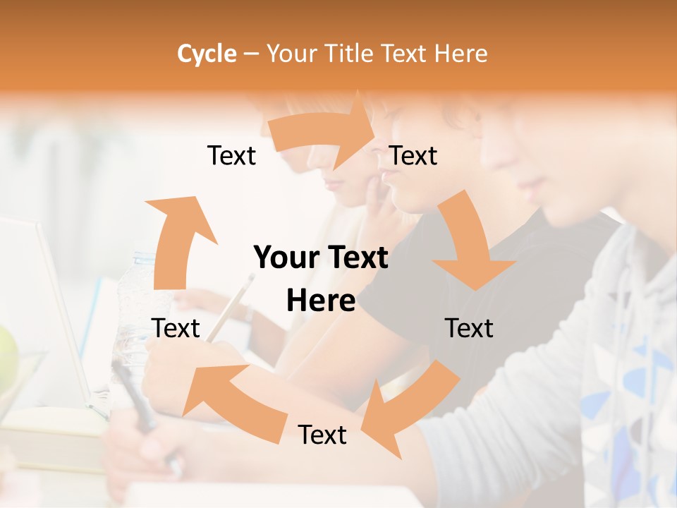 A Group Of People Sitting At A Table With A Laptop PowerPoint Template