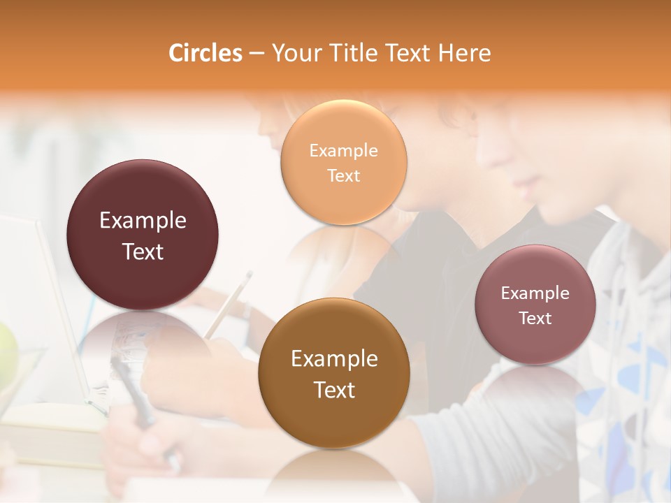 A Group Of People Sitting At A Table With A Laptop PowerPoint Template