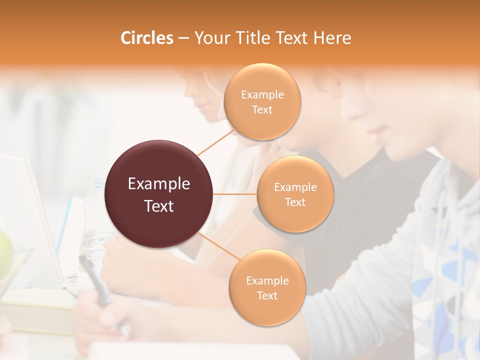 A Group Of People Sitting At A Table With A Laptop PowerPoint Template