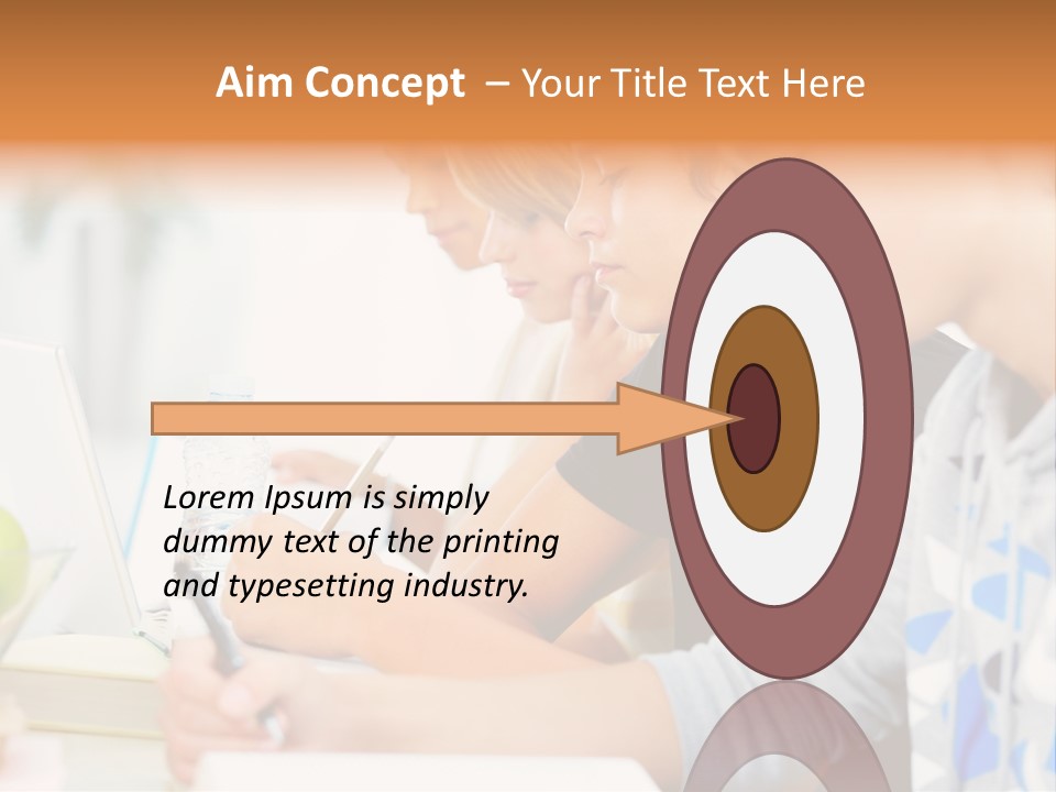 A Group Of People Sitting At A Table With A Laptop PowerPoint Template