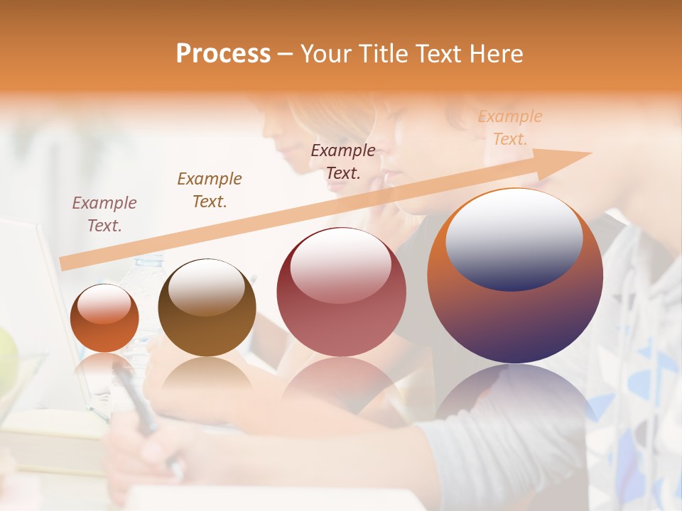 A Group Of People Sitting At A Table With A Laptop PowerPoint Template
