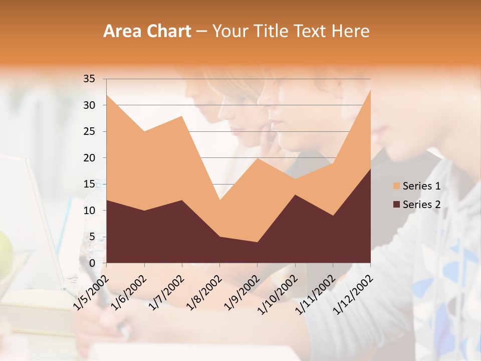 A Group Of People Sitting At A Table With A Laptop PowerPoint Template