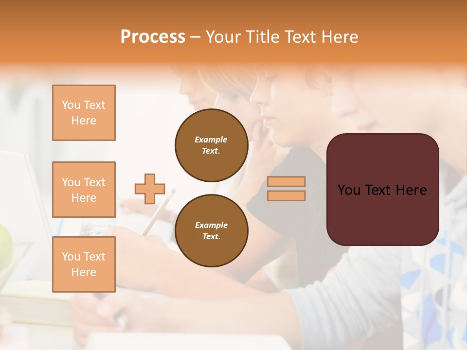 A Group Of People Sitting At A Table With A Laptop PowerPoint Template
