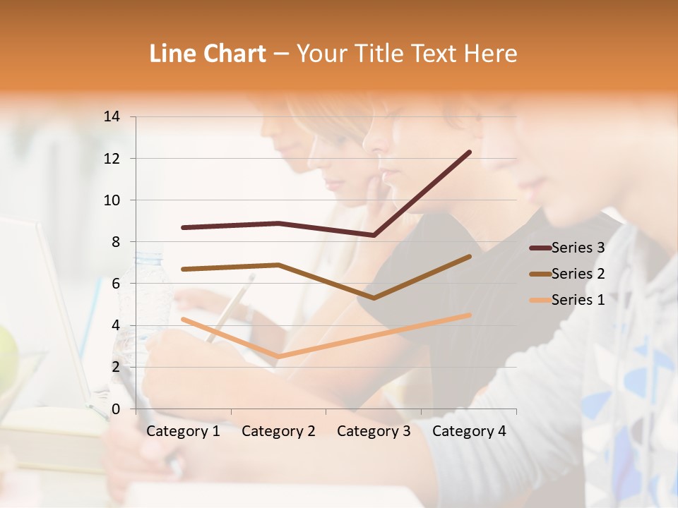 A Group Of People Sitting At A Table With A Laptop PowerPoint Template
