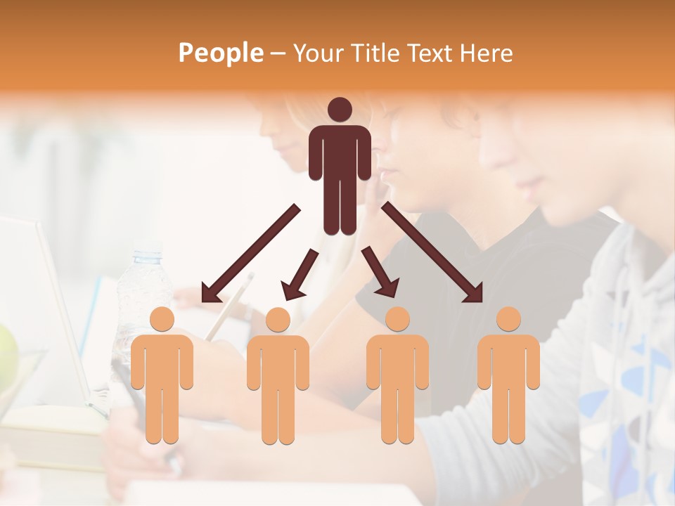 A Group Of People Sitting At A Table With A Laptop PowerPoint Template