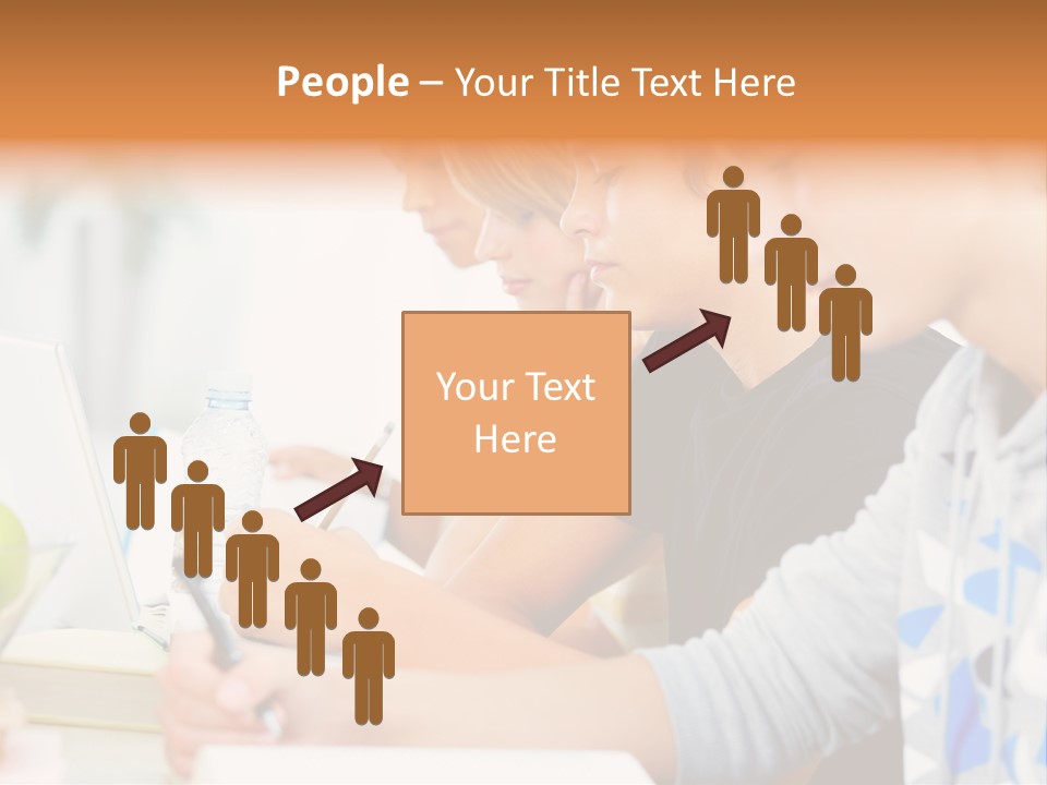 A Group Of People Sitting At A Table With A Laptop PowerPoint Template