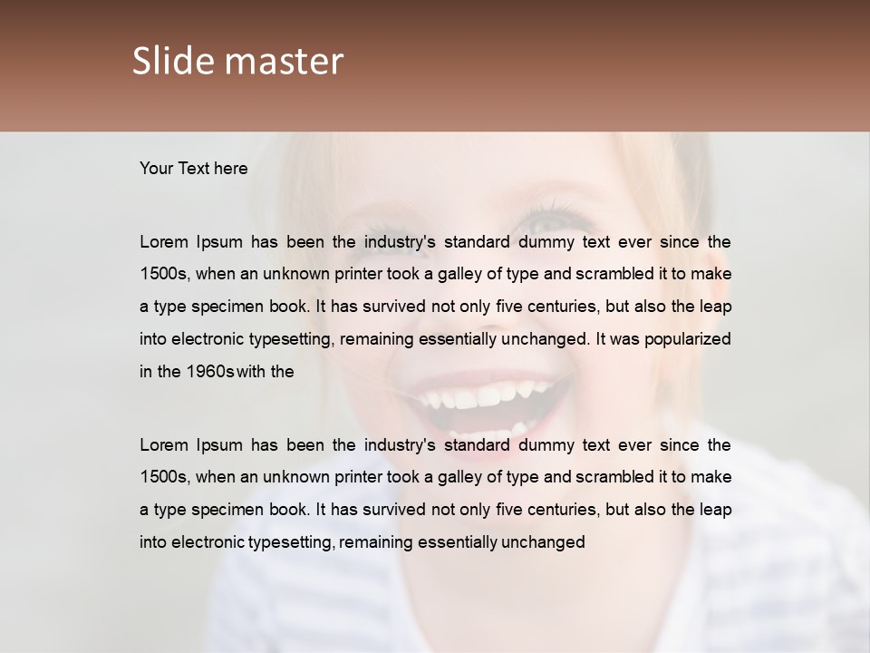 Hair Hope Smiling PowerPoint Template