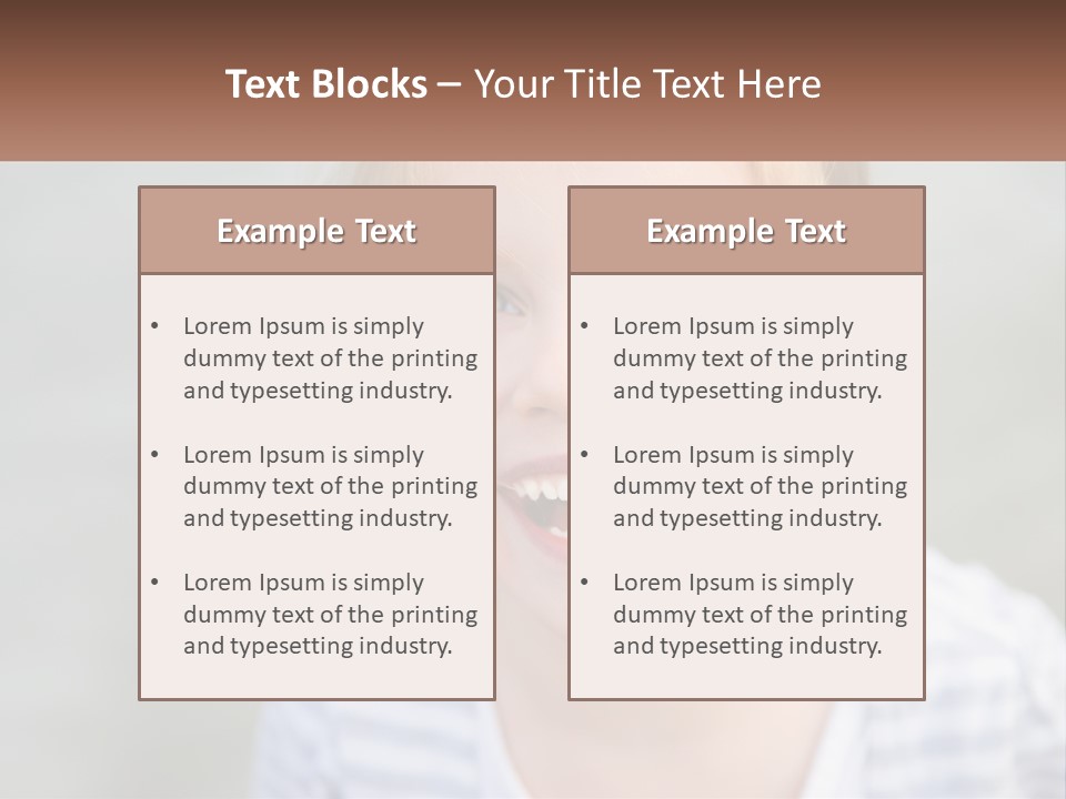 Hair Hope Smiling PowerPoint Template