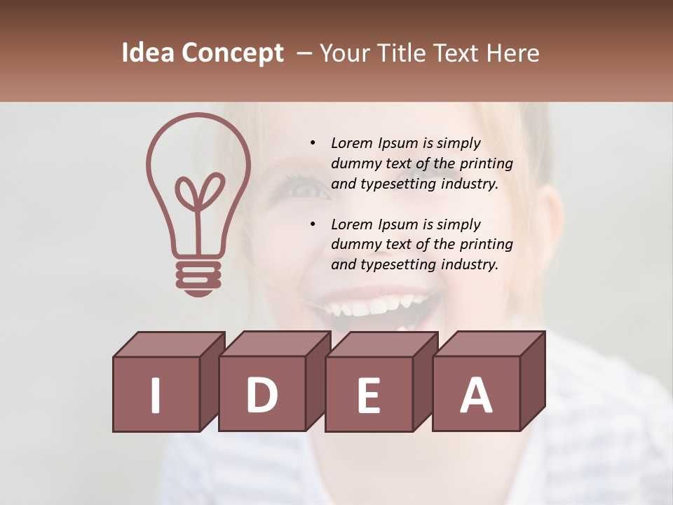 Hair Hope Smiling PowerPoint Template