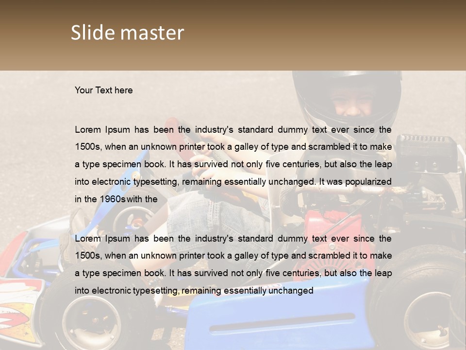 Helmet Ride Child PowerPoint Template