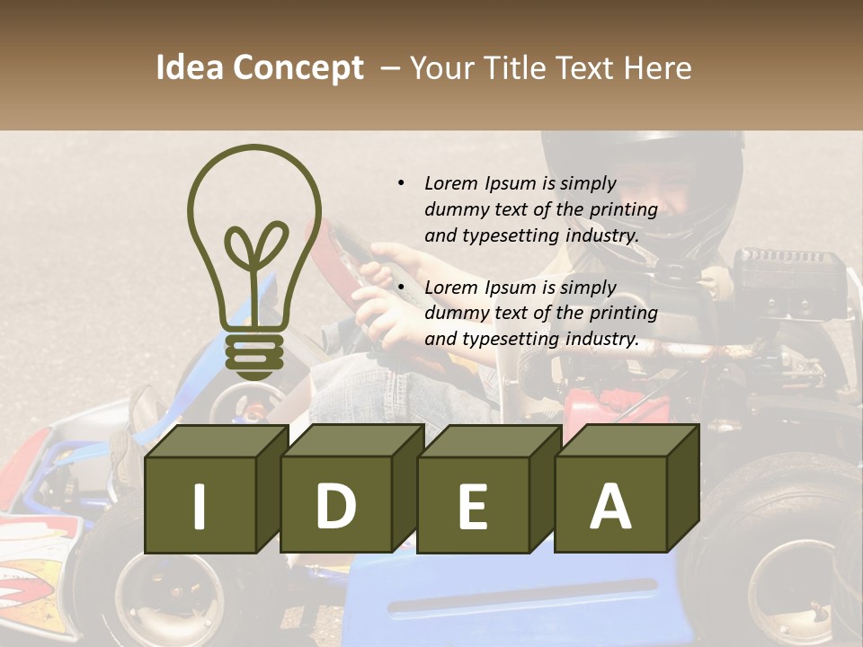 Helmet Ride Child PowerPoint Template