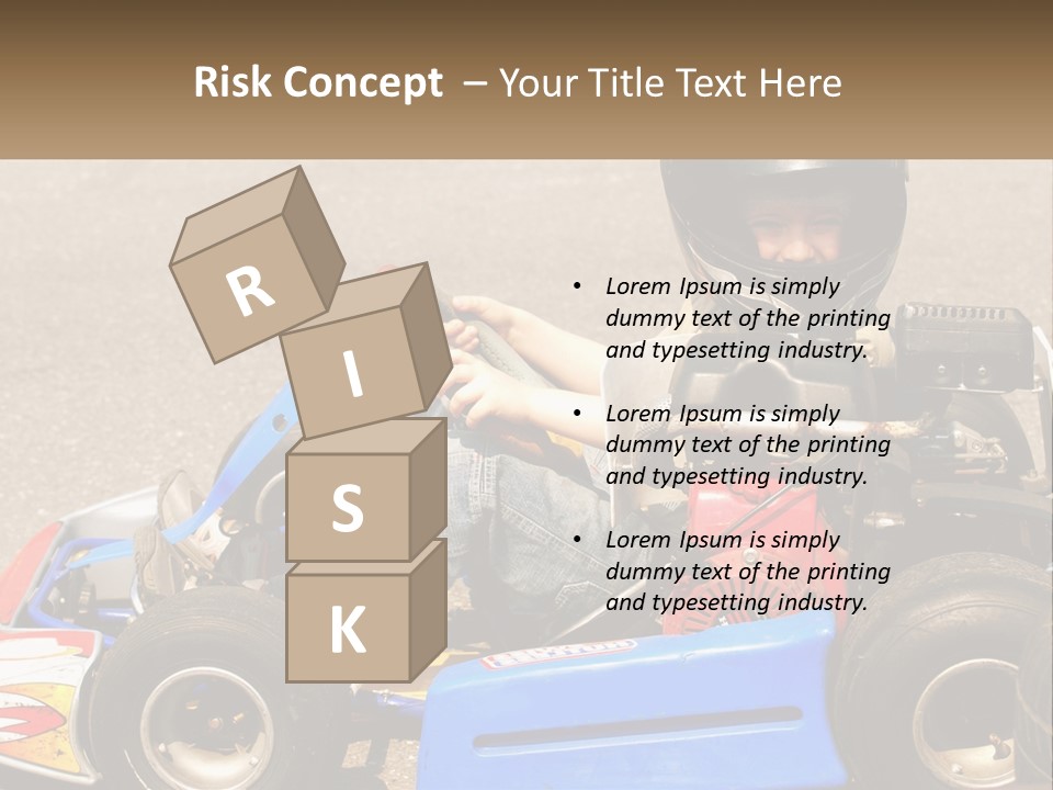 Helmet Ride Child PowerPoint Template