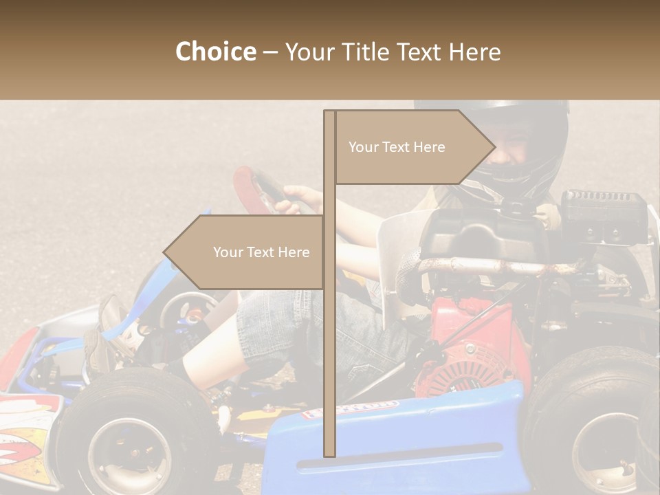 Helmet Ride Child PowerPoint Template