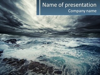 Wet Danger Ocean PowerPoint Template