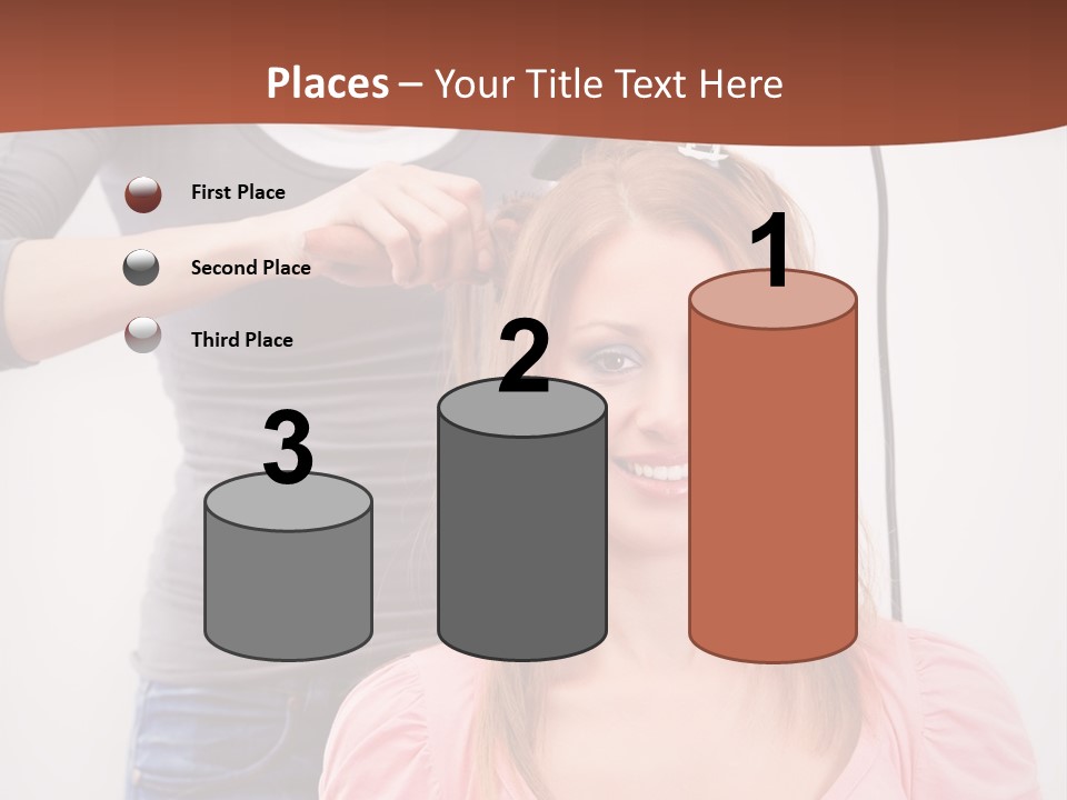 Hair Drying Cheerful PowerPoint Template