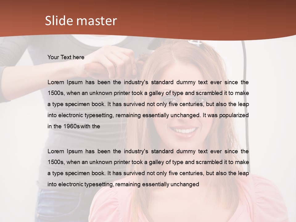 Hair Drying Cheerful PowerPoint Template