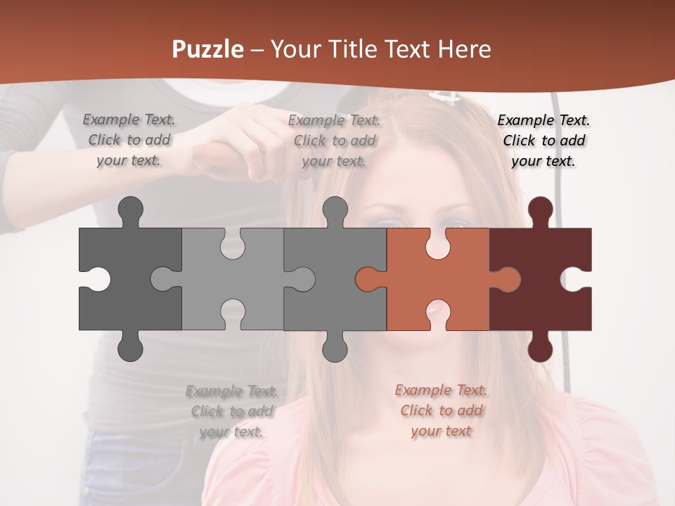 Hair Drying Cheerful PowerPoint Template