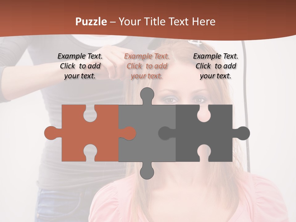 Hair Drying Cheerful PowerPoint Template