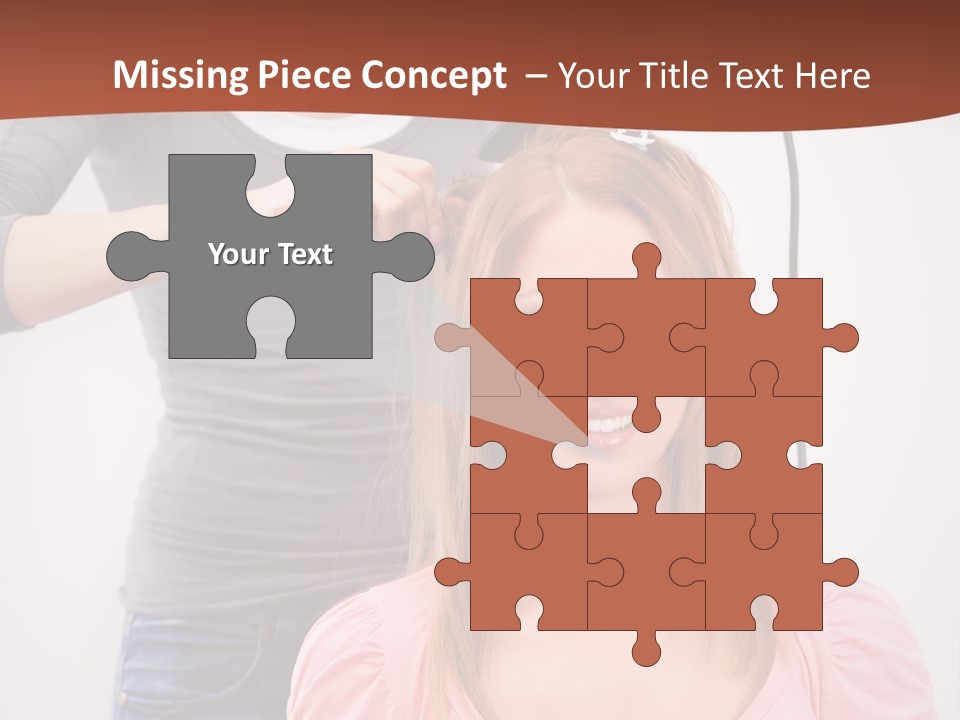 Hair Drying Cheerful PowerPoint Template