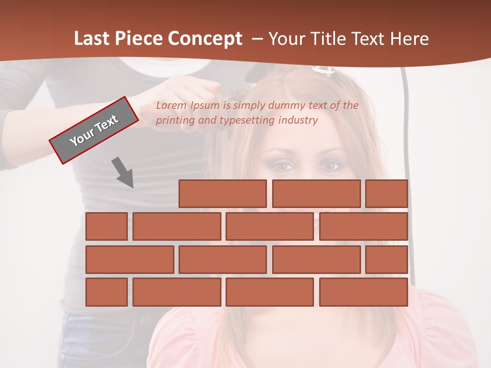 Hair Drying Cheerful PowerPoint Template