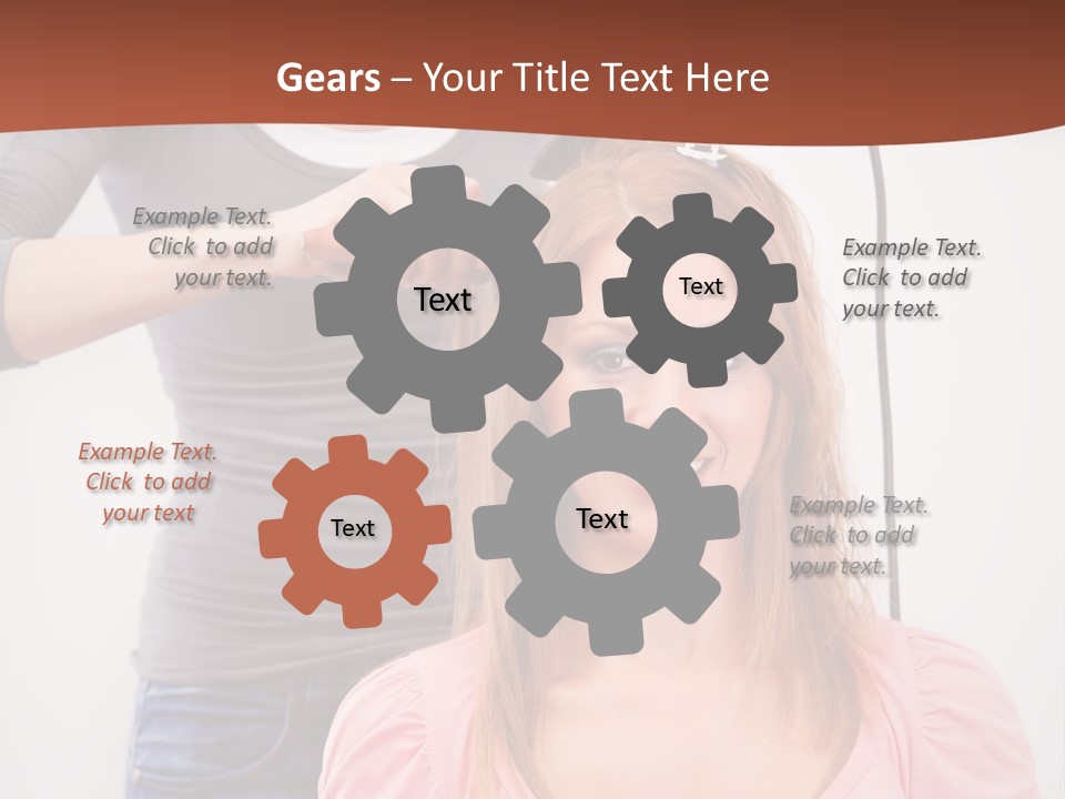 Hair Drying Cheerful PowerPoint Template