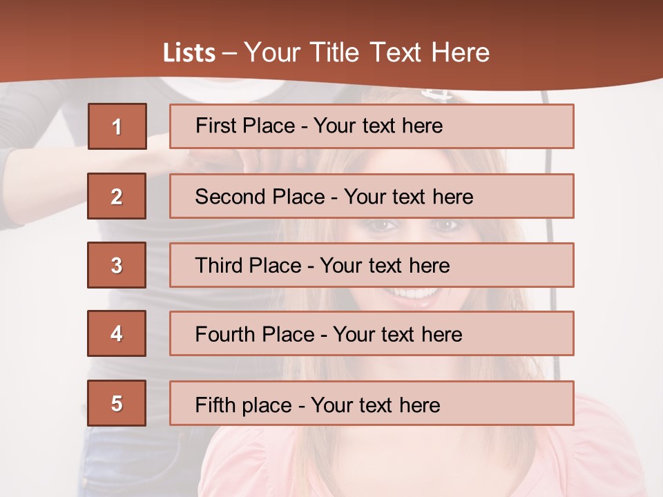 Hair Drying Cheerful PowerPoint Template