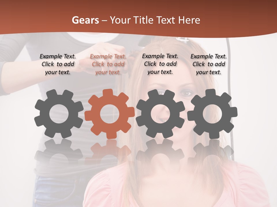 Hair Drying Cheerful PowerPoint Template