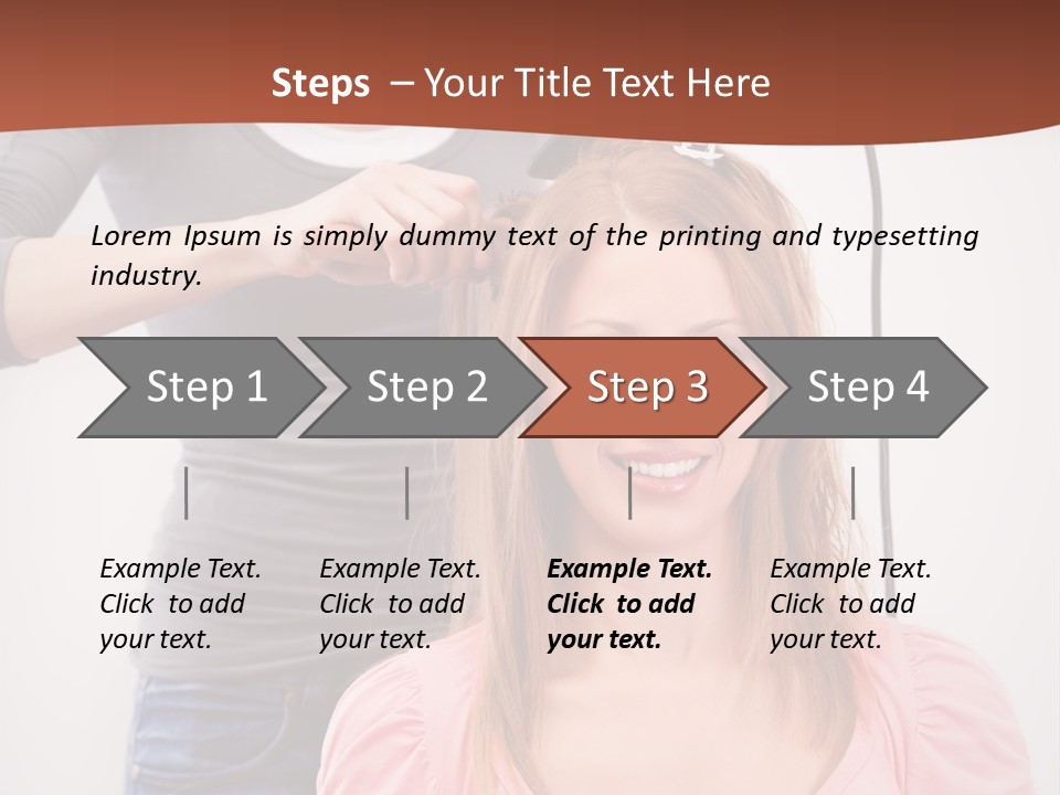 Hair Drying Cheerful PowerPoint Template