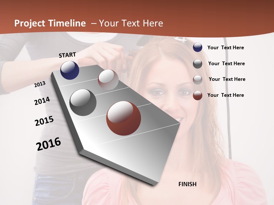 Hair Drying Cheerful PowerPoint Template
