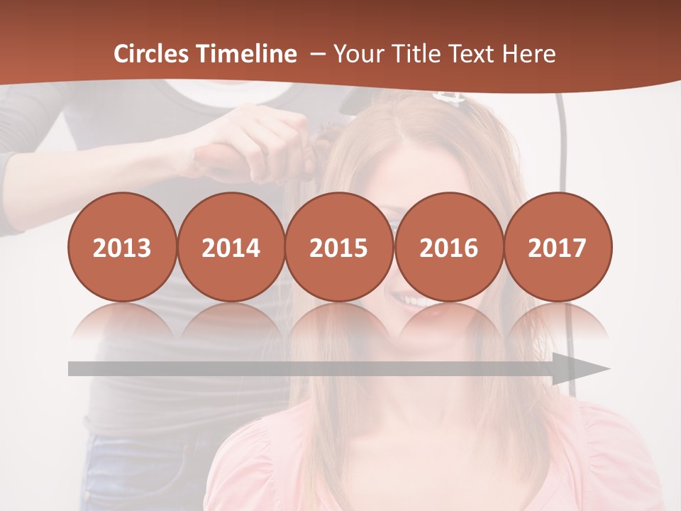 Hair Drying Cheerful PowerPoint Template