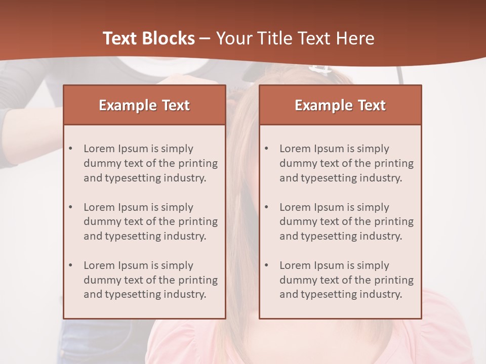 Hair Drying Cheerful PowerPoint Template