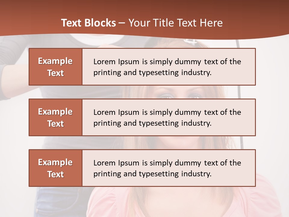 Hair Drying Cheerful PowerPoint Template